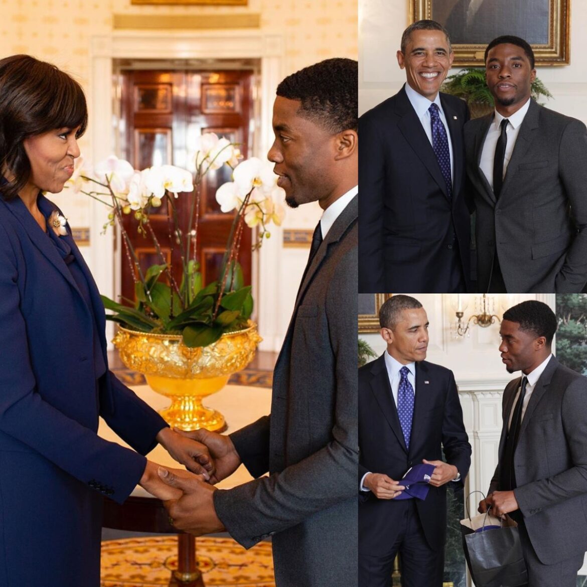 Casal Obama presta homenagem a Chadwick Boseman