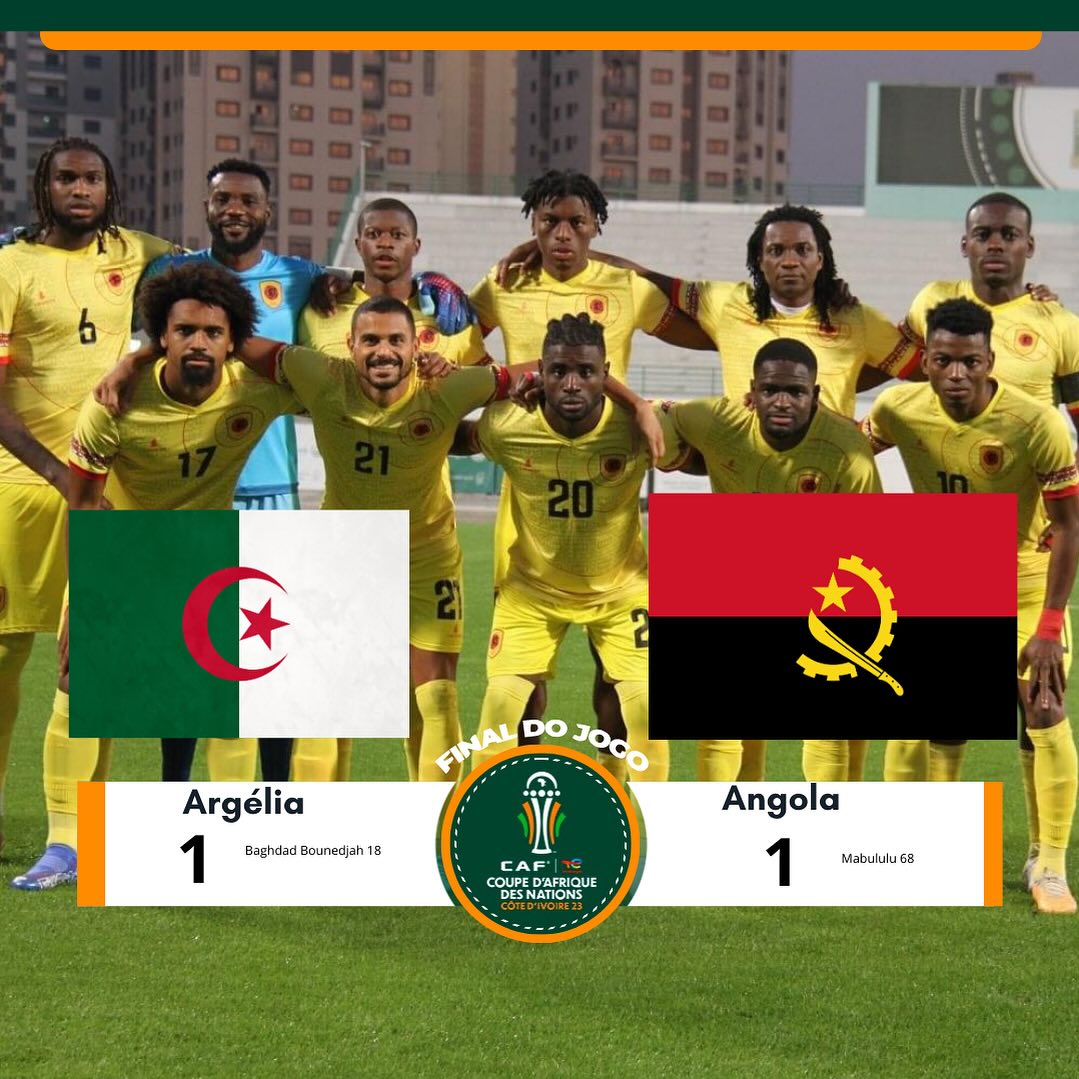 Seleção Angolana empata (1-1) com a seleção da Argélia