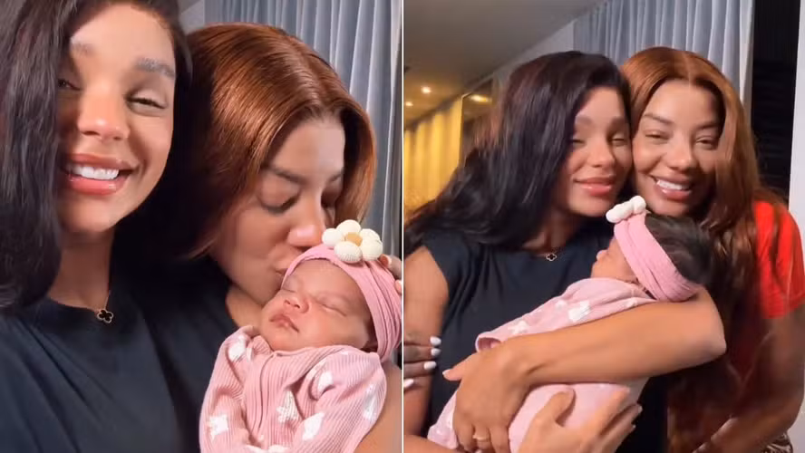 Ludmilla e Brunna Gonçalves encantam fãs ao revelarem pela primeira vez o rosto da pequena Zuri